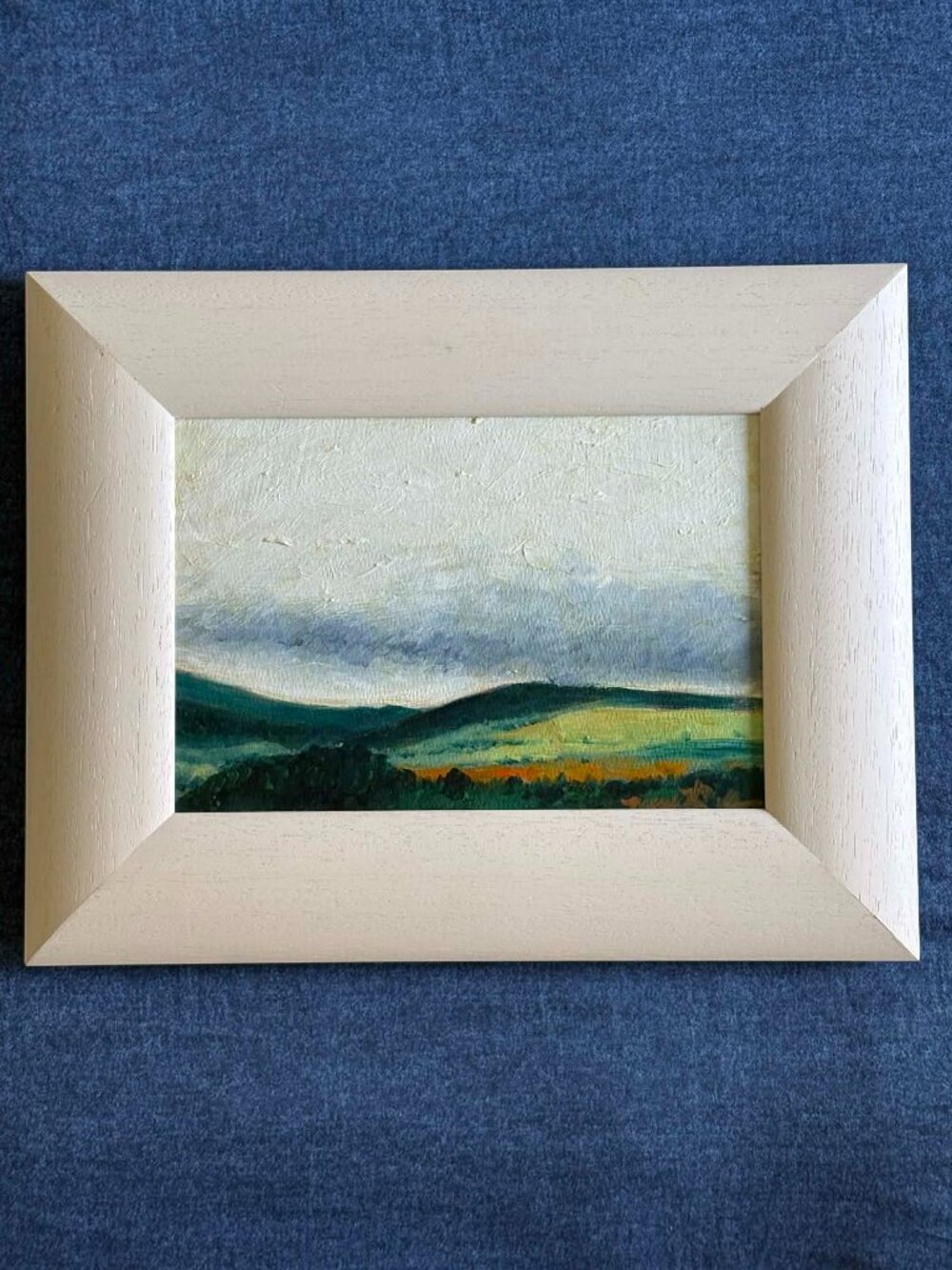 View of Cantal Mountains I– Original Oil Painting (Framed)